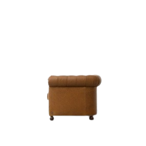 Walnut Tuft Sofa | Handcrafted Leather Chesterfield Sofa with Diamond Tufting & Rolled Arms