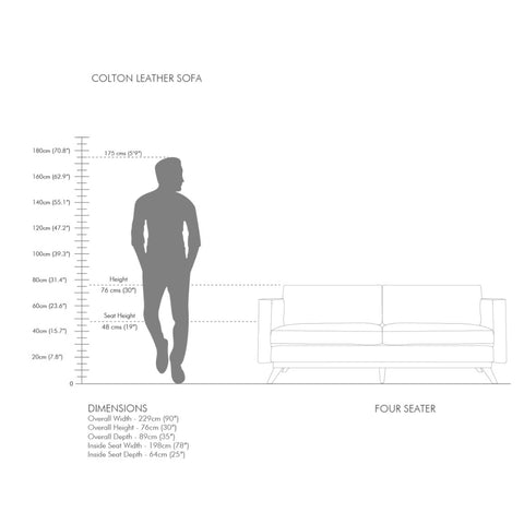 Sienna Slope Sofa | Premium Leather Sofa with Solid Wood Frame & Loose Cushions