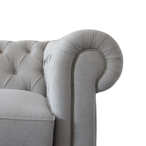 Cloud Chesterfield Sofa | Extra Large Tufted Fabric Sofa in 2 Parts | 4 to 8 Seater