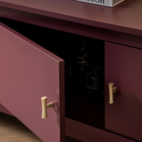 Noir 180cm Wide TV Unit, Wild Cherry