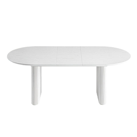 Arcus 6-8 Seater Extendable Oval Pedestal Dining Table – Solid Oak, Silver Oak Finish | Oakvello