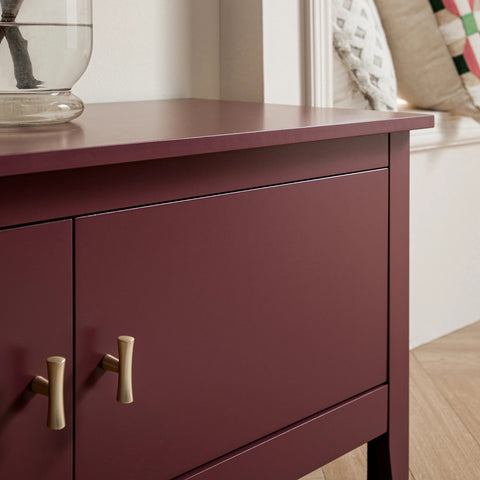 Noir 180cm Wide TV Unit, Wild Cherry